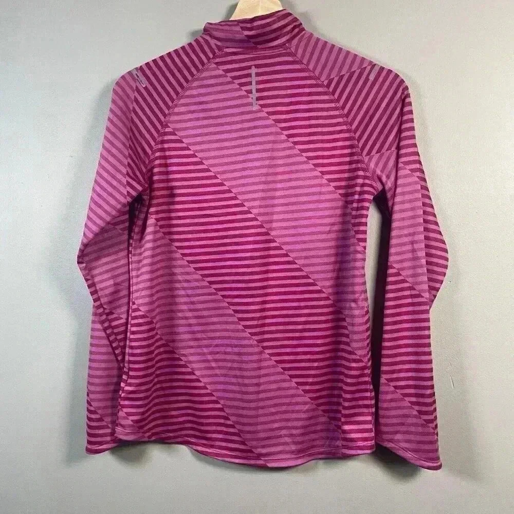 Nike Dri-Fit Pink Running 1/4 Zip‎ Pullover Girls Size XL Fuchsia Athletic Run